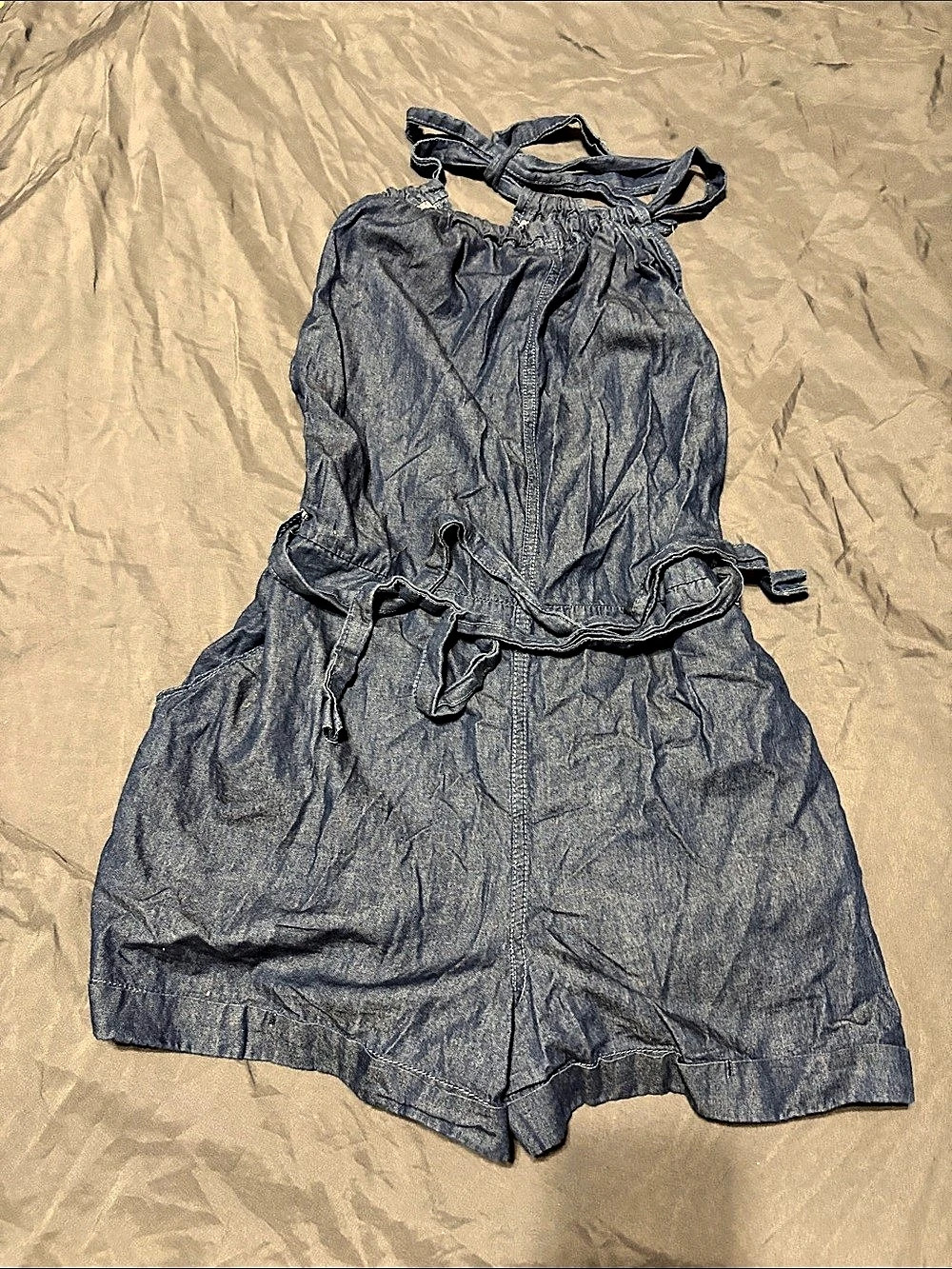 Universal Thread Blue Denim Romper Size Medium